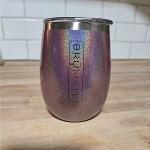 BrüMate Uncorked Wine Tumbler 14oz Glitter Magenta Pink